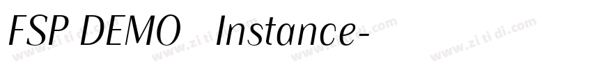 FSP DEMO   Instance字体转换